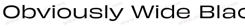 Obviously Wide Black字体转换